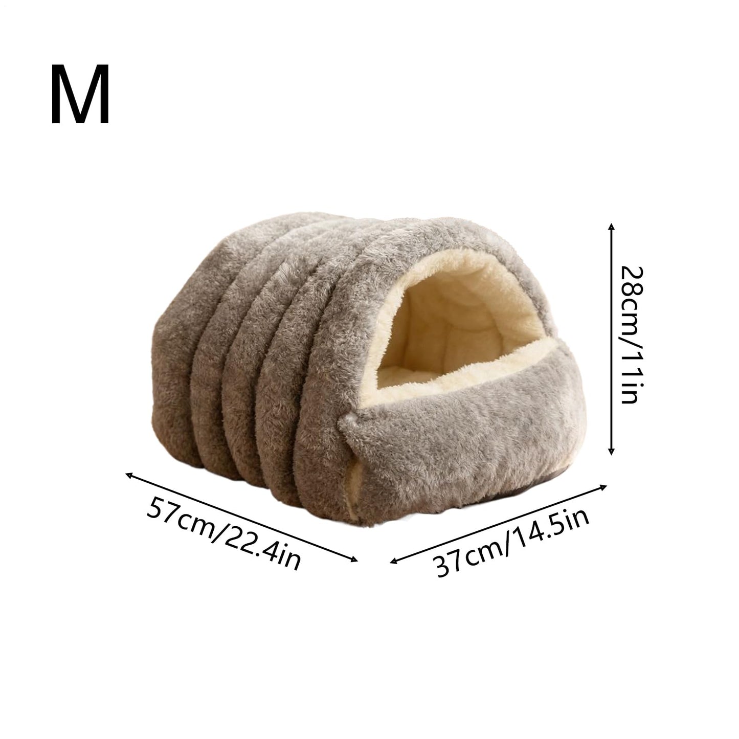 Warmaw Haustier Schlafnest Indoor Faltbares Katzenbett und Hundehöhle Warm Platzsparend für Katzen Welpen und Kaninchen