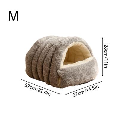 Warmaw Haustier Schlafnest Indoor Faltbares Katzenbett und Hundehöhle Warm Platzsparend für Katzen Welpen und Kaninchen