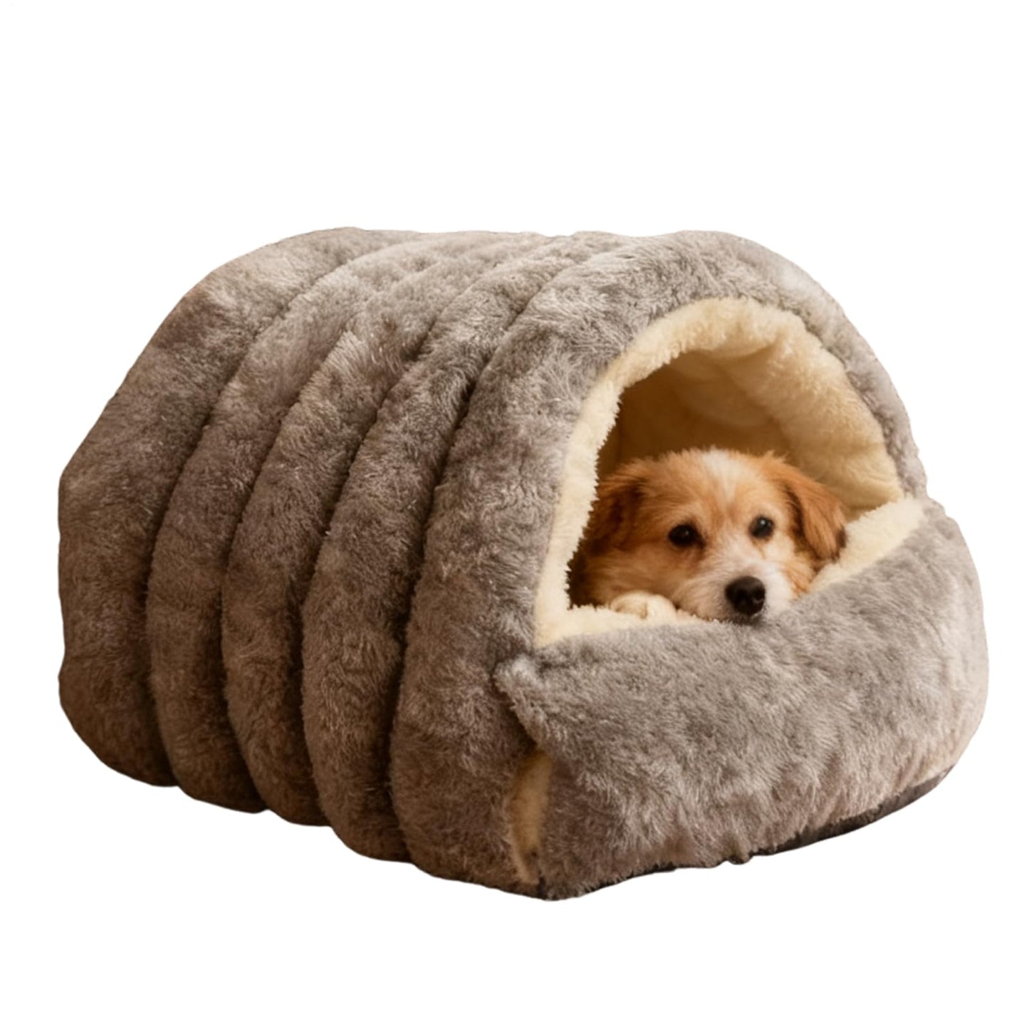 Warmaw Haustier Schlafnest Indoor Faltbares Katzenbett und Hundehöhle Warm Platzsparend für Katzen Welpen und Kaninchen