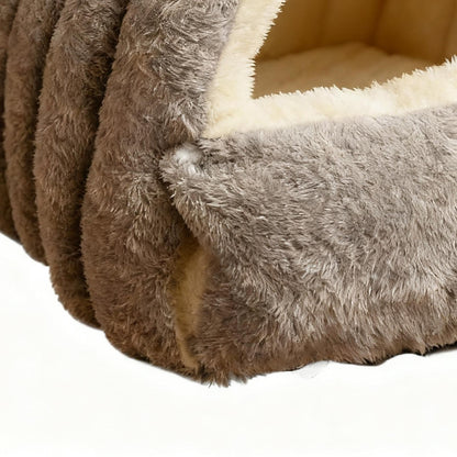 Warmaw Haustier Schlafnest Indoor Faltbares Katzenbett und Hundehöhle Warm Platzsparend für Katzen Welpen und Kaninchen